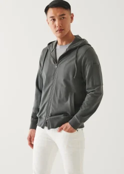 PATRICK ASSARAF Pima Cotton French Terry Soft Wash Sweatshirt|Men Sweatshirts & Hoodies