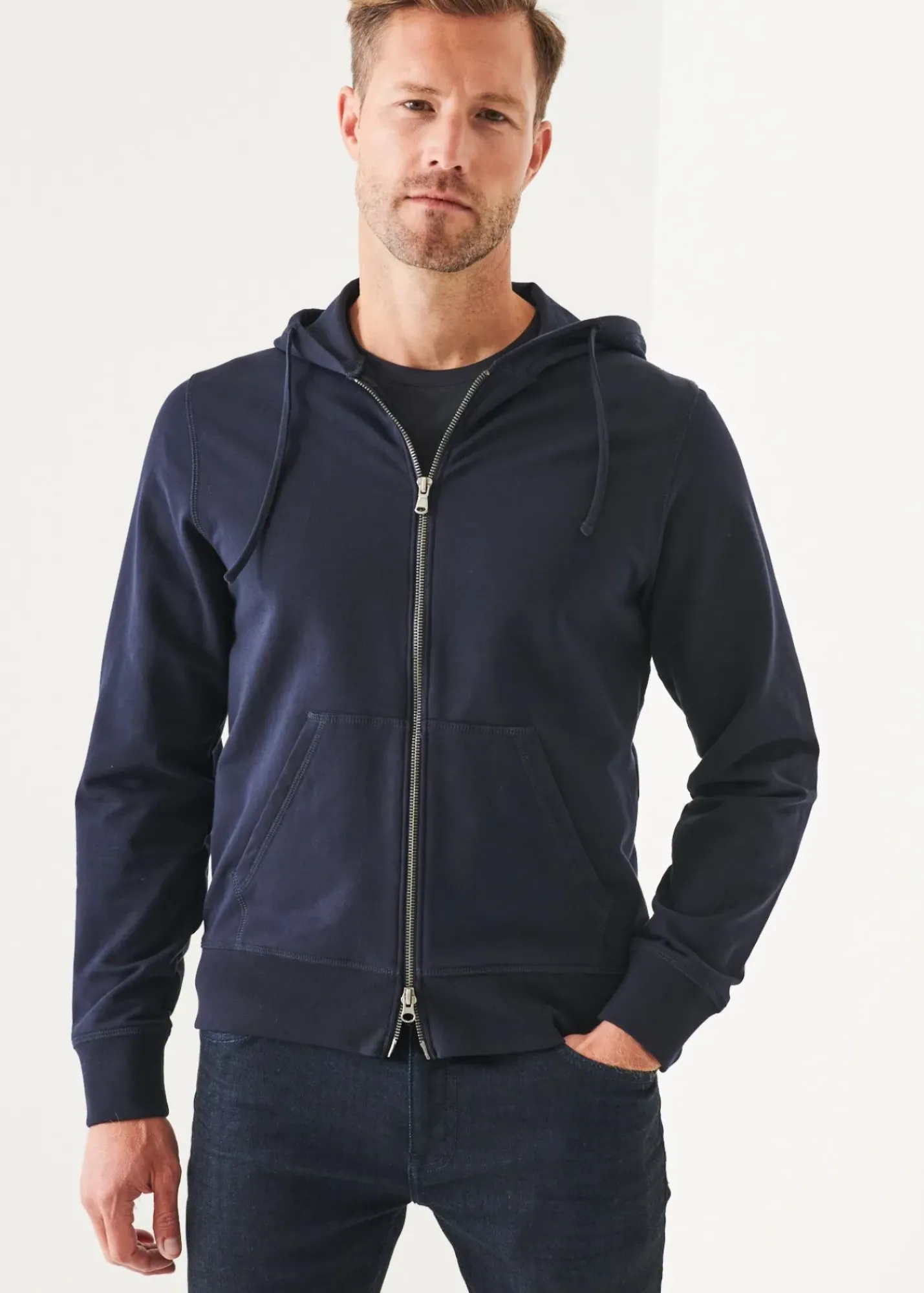 PATRICK ASSARAF Pima Cotton French Terry Raglan Crewneck|Men Sweatshirts & Hoodies