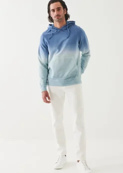 PATRICK ASSARAF Pima Cotton French Terry Degrade Popover Hoodie|Men Sweatshirts & Hoodies