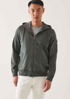 PATRICK ASSARAF Pima Cotton French Terry Zip-Up Hoodie|Men Sweatshirts & Hoodies