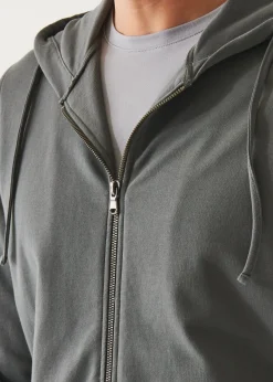 PATRICK ASSARAF Pima Cotton French Terry Zip-Up Hoodie|Men Sweatshirts & Hoodies