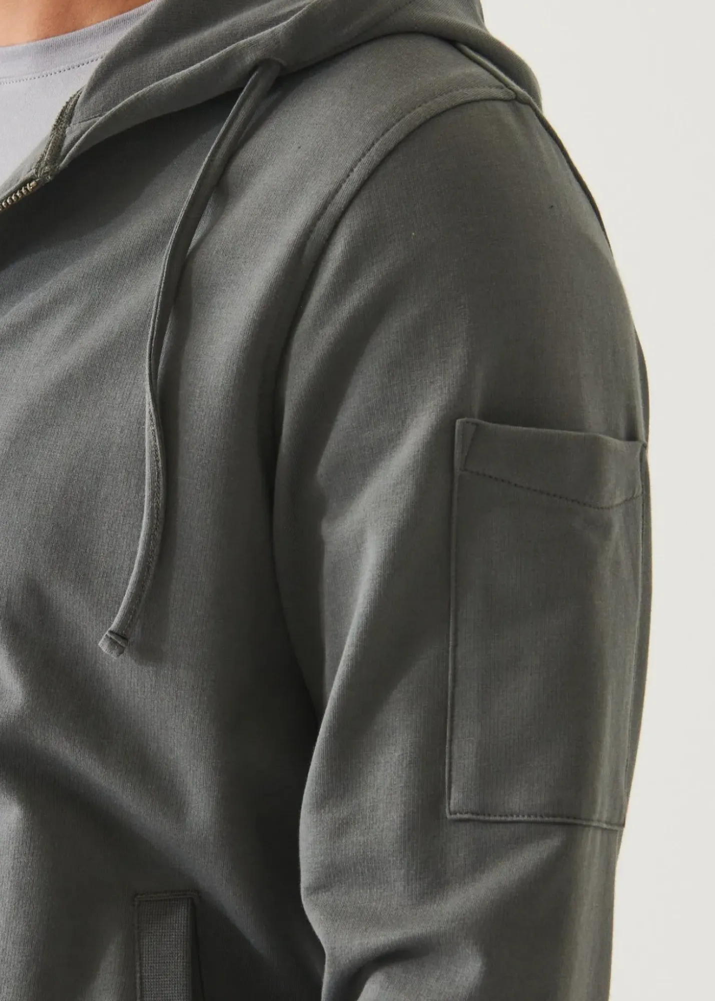 PATRICK ASSARAF Pima Cotton French Terry Zip-Up Hoodie|Men Sweatshirts & Hoodies