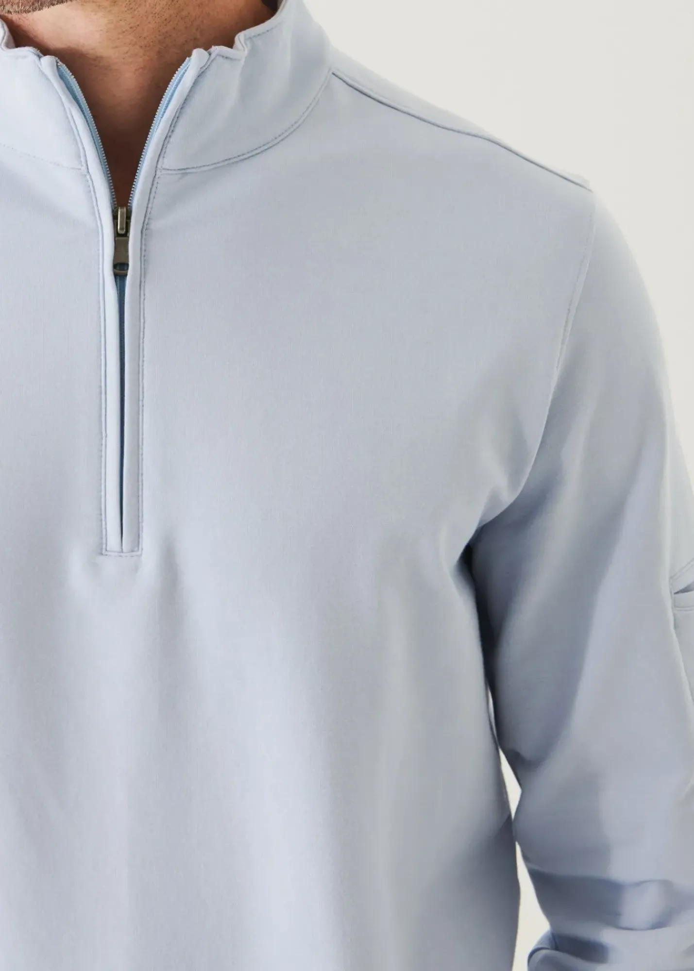 PATRICK ASSARAF Pima Cotton French Terry Quarter Zip|Men Sweatshirts & Hoodies