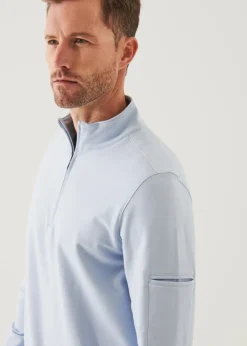 PATRICK ASSARAF Pima Cotton French Terry Quarter Zip|Men Sweatshirts & Hoodies