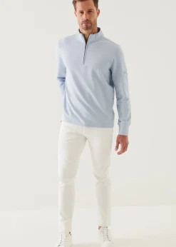 PATRICK ASSARAF Pima Cotton French Terry Quarter Zip|Men Sweatshirts & Hoodies