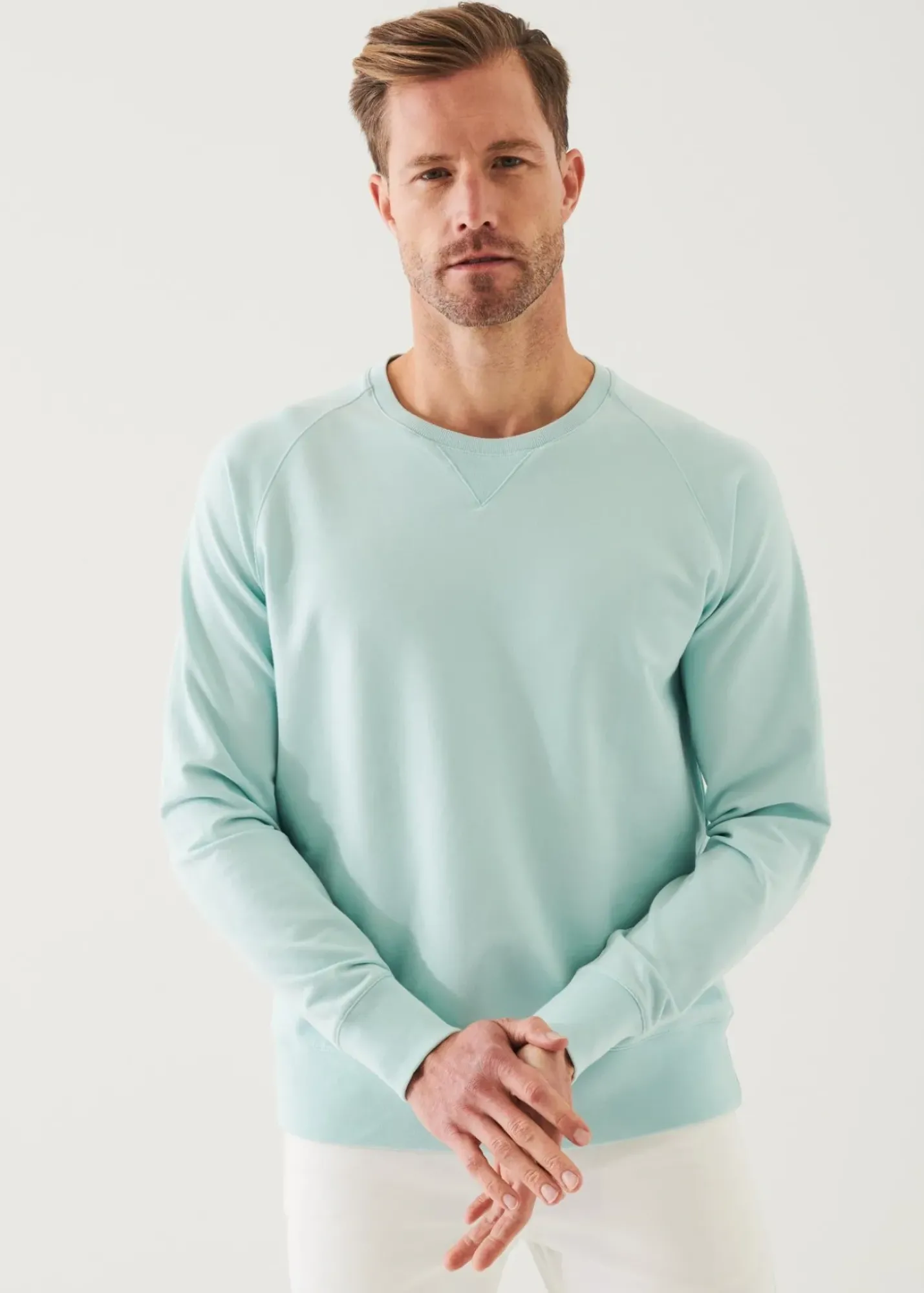 PATRICK ASSARAF Pima Cotton French Terry Raglan Sweatshirt|Men Sweatshirts & Hoodies