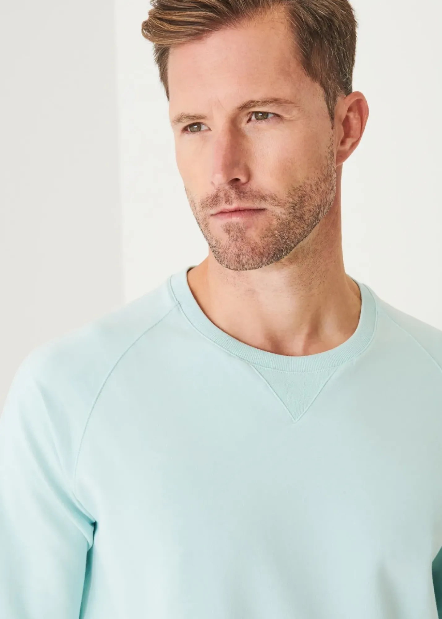 PATRICK ASSARAF Pima Cotton French Terry Raglan Sweatshirt|Men Sweatshirts & Hoodies