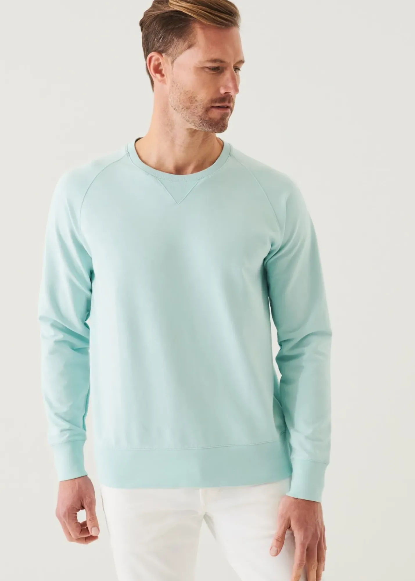 PATRICK ASSARAF Pima Cotton French Terry Raglan Sweatshirt|Men Sweatshirts & Hoodies