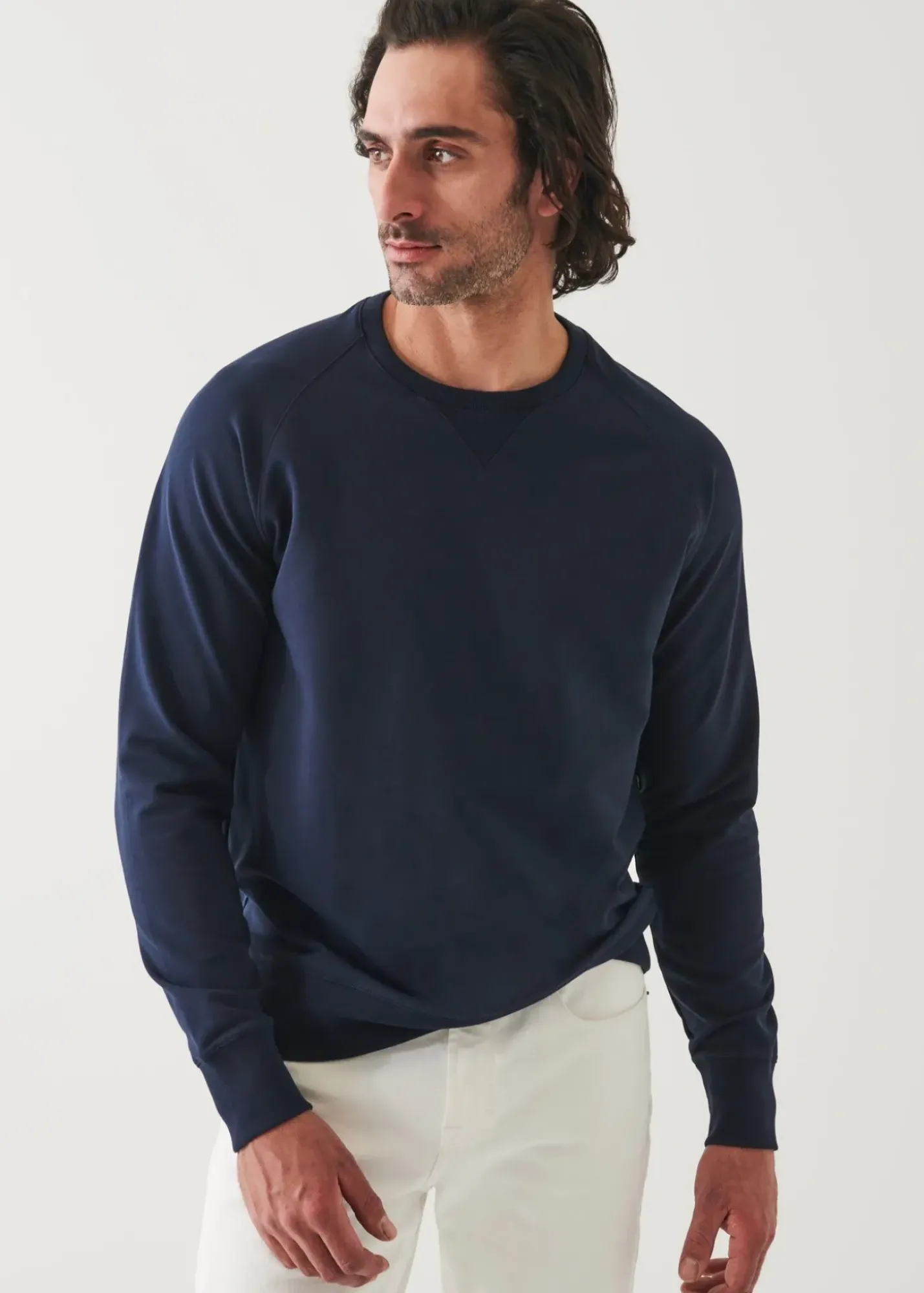 PATRICK ASSARAF Pima Cotton French Terry Raglan Sweatshirt|Men Sweatshirts & Hoodies
