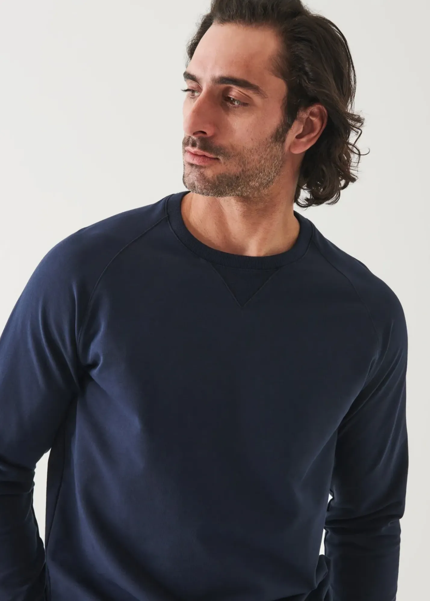 PATRICK ASSARAF Pima Cotton French Terry Raglan Sweatshirt|Men Sweatshirts & Hoodies