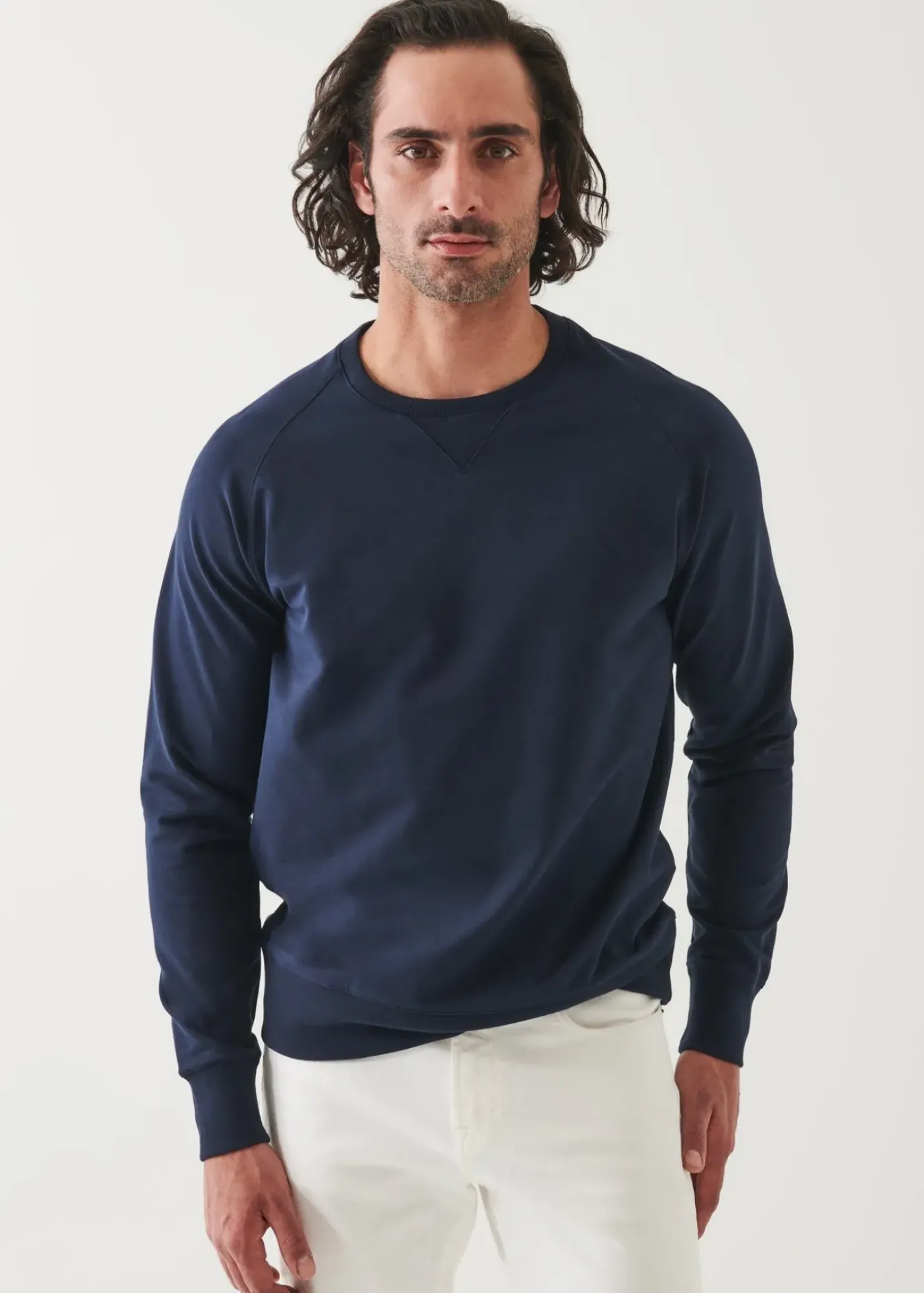 PATRICK ASSARAF Pima Cotton French Terry Raglan Sweatshirt|Men Sweatshirts & Hoodies