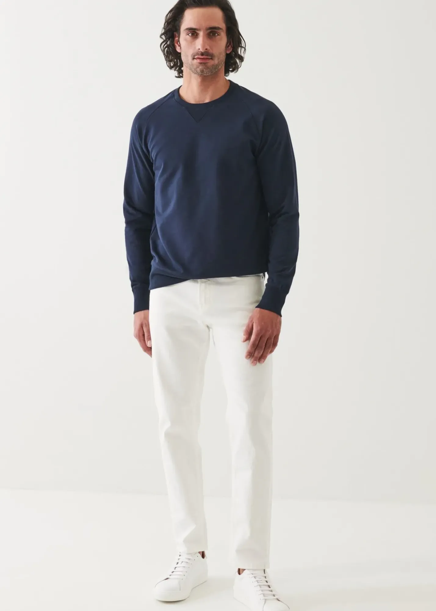 PATRICK ASSARAF Pima Cotton French Terry Raglan Sweatshirt|Men Sweatshirts & Hoodies