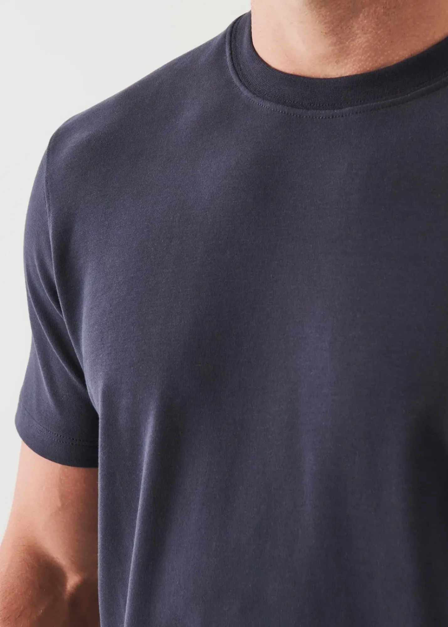 PATRICK ASSARAF Pima Cotton Stretch Brushed T-Shirt|Men T-Shirts