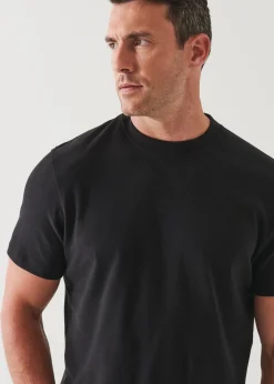PATRICK ASSARAF Pima Cotton Stretch Brushed T-Shirt|Men T-Shirts
