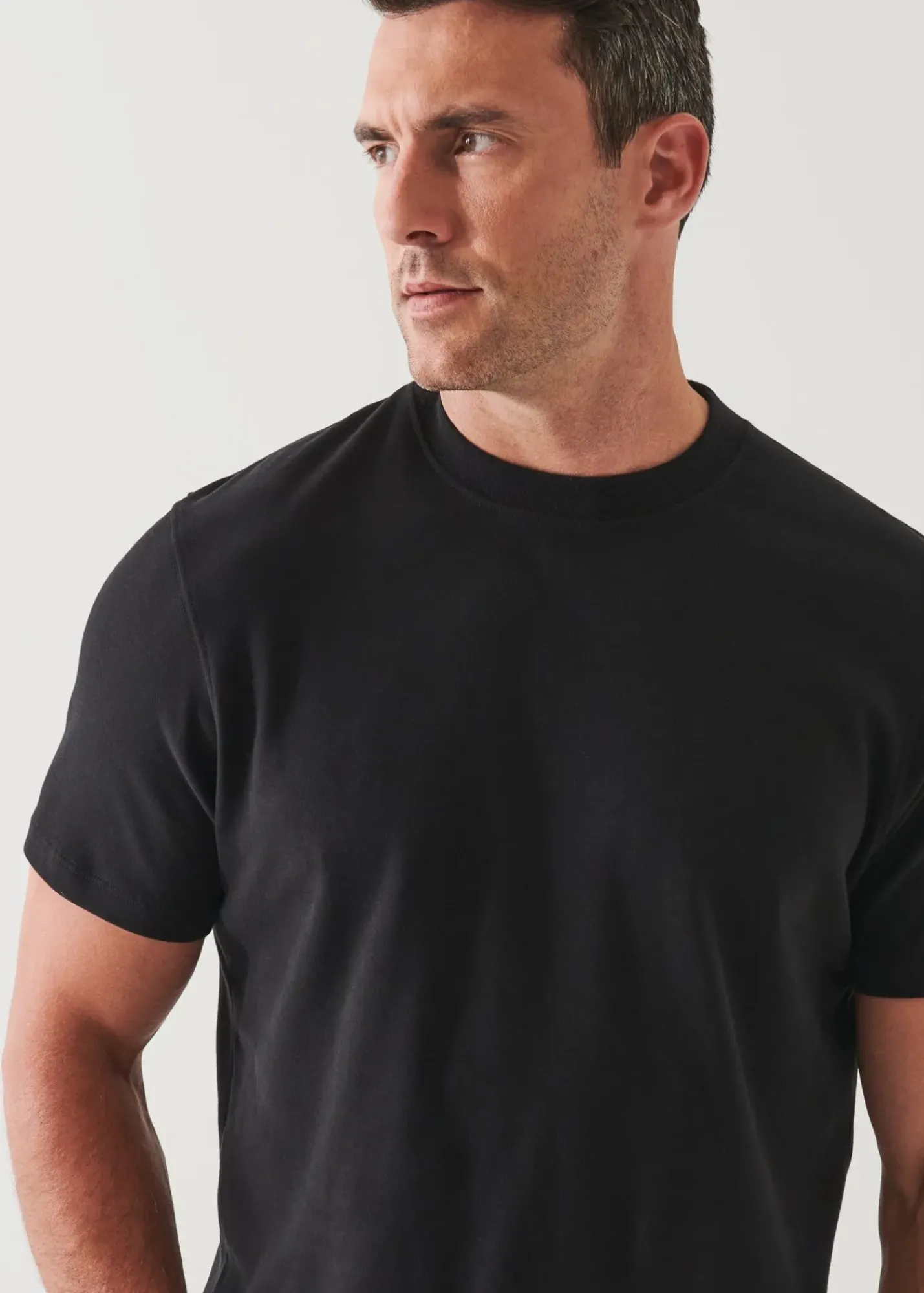 PATRICK ASSARAF Pima Cotton Stretch Brushed T-Shirt|Men T-Shirts