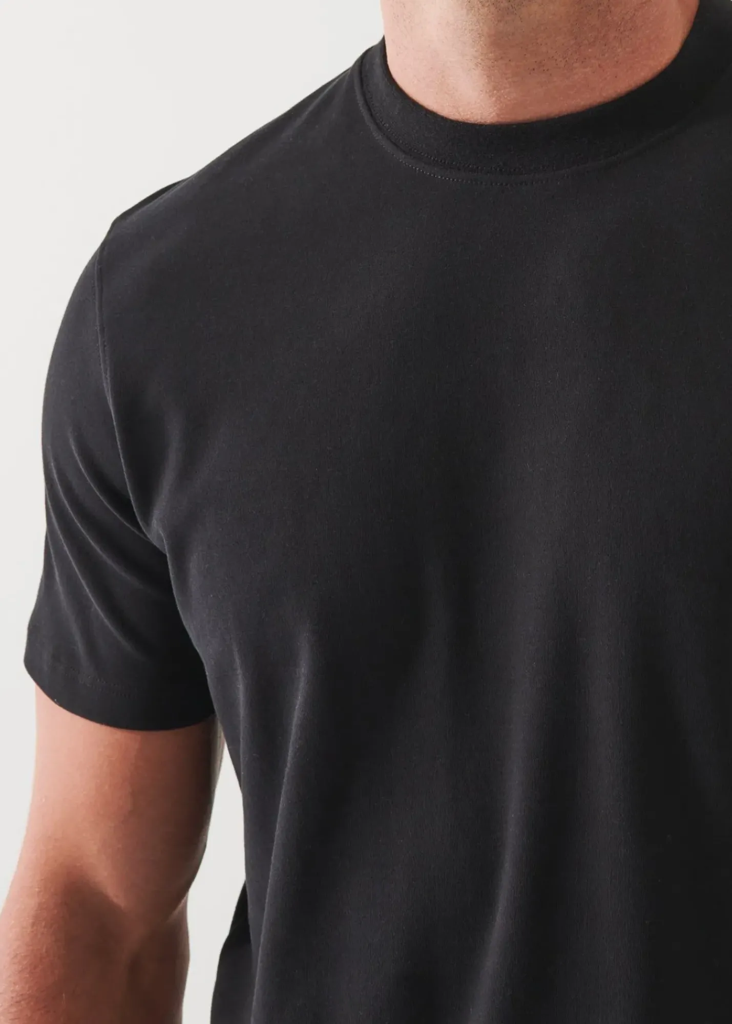 PATRICK ASSARAF Pima Cotton Stretch Brushed T-Shirt|Men T-Shirts