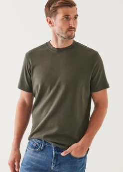 PATRICK ASSARAF Pima Cotton Stretch Brushed T-Shirt|Men T-Shirts