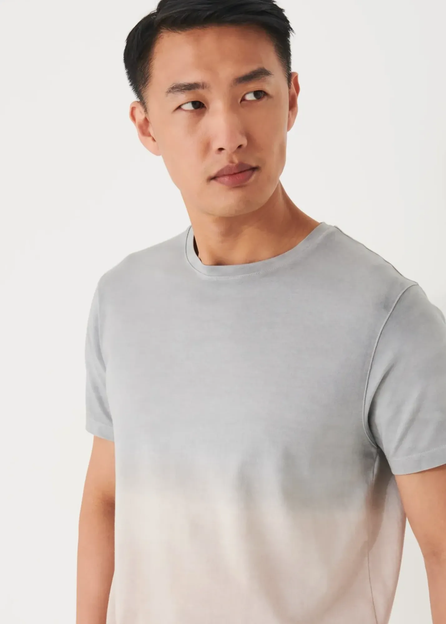 PATRICK ASSARAF Pima Cotton Stretch Degrade T-Shirt|Men T-Shirts