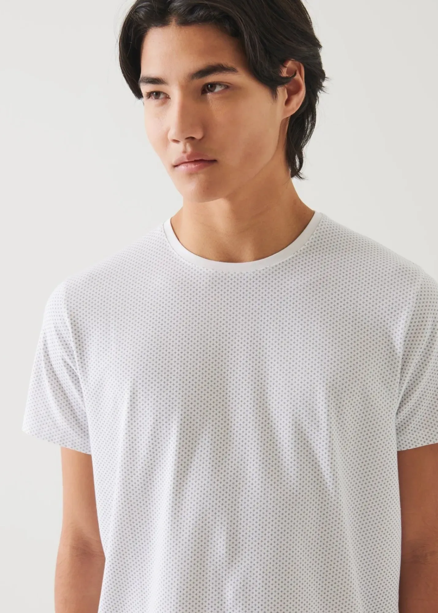 PATRICK ASSARAF Pima Cotton Stretch Degrade T-Shirt|Men T-Shirts