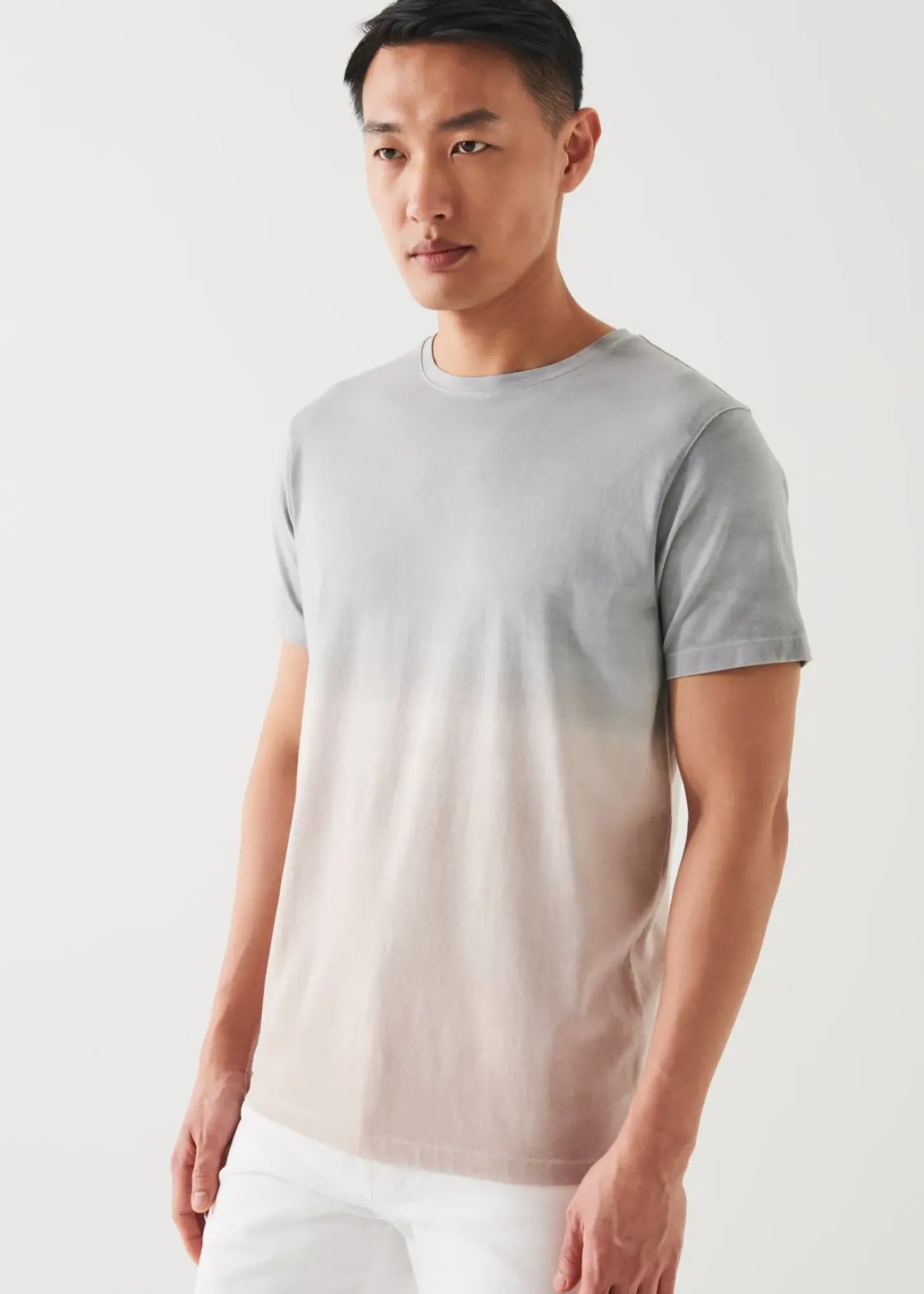 PATRICK ASSARAF Pima Cotton Stretch Degrade T-Shirt|Men T-Shirts
