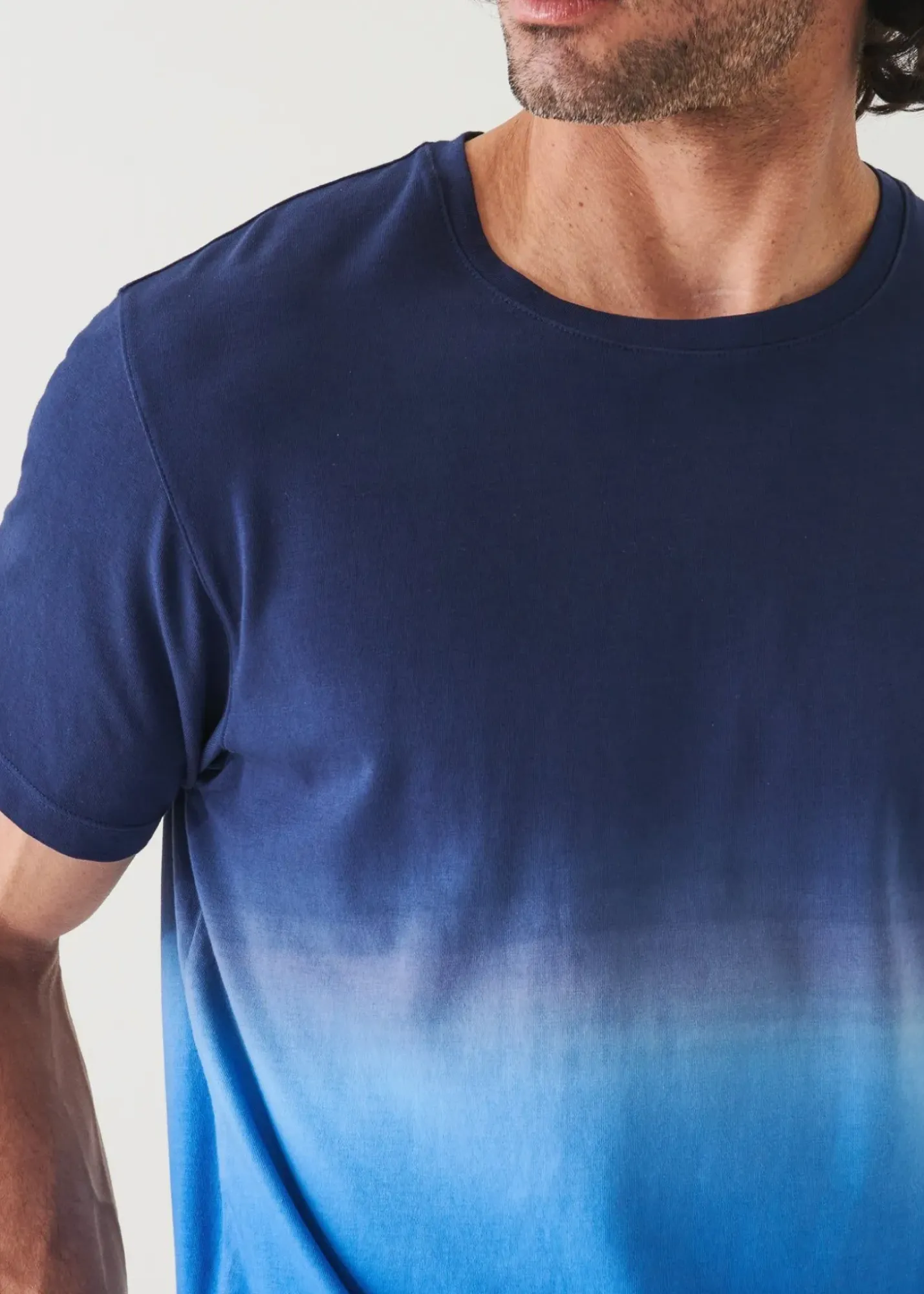 PATRICK ASSARAF Pima Cotton Stretch Degrade T-Shirt|Men T-Shirts