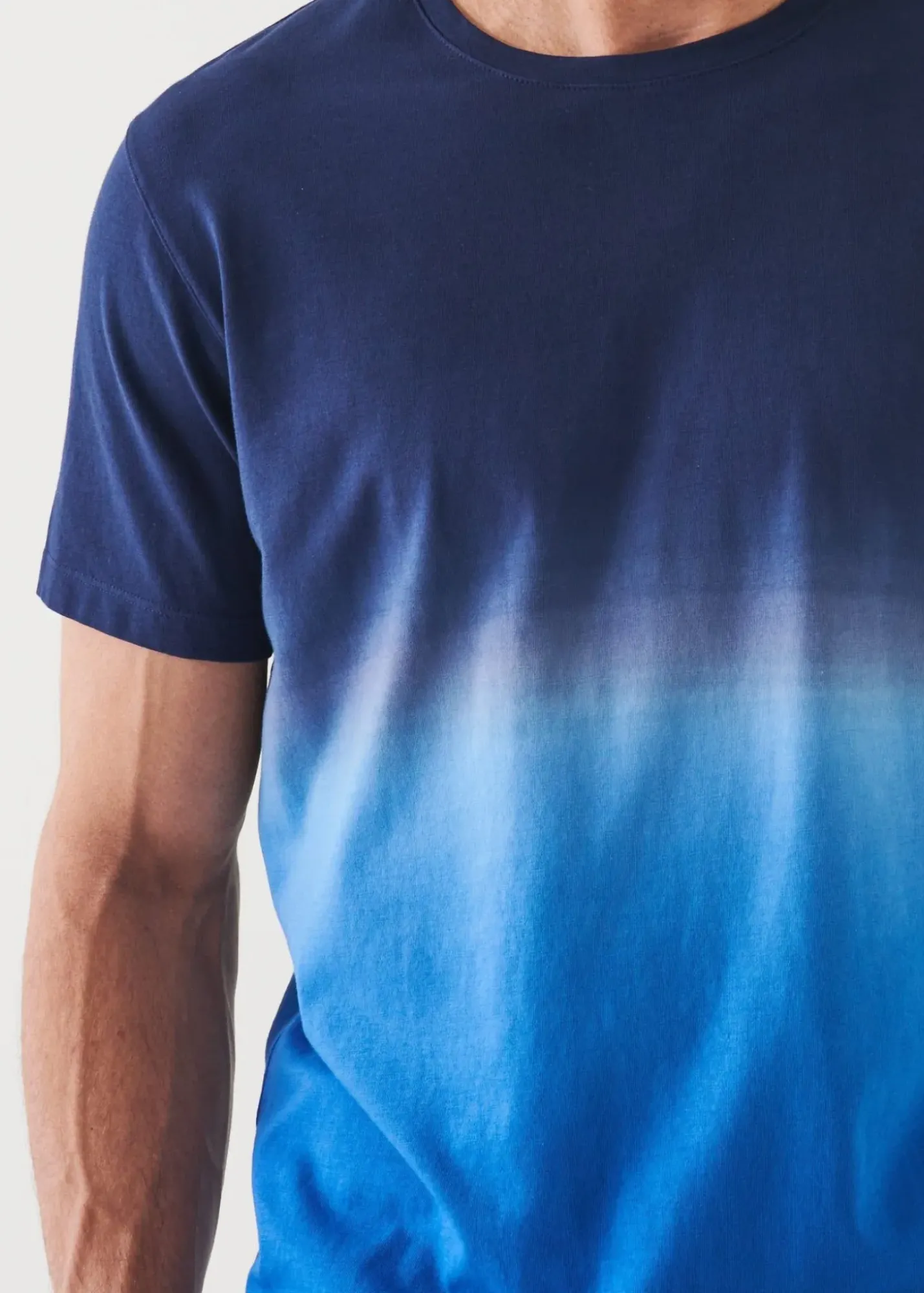 PATRICK ASSARAF Pima Cotton Stretch Degrade T-Shirt|Men T-Shirts