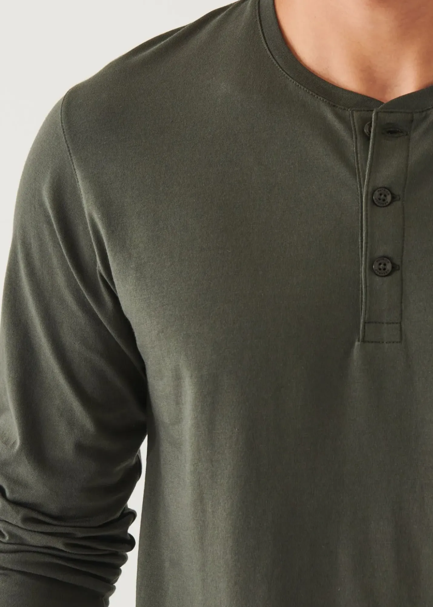 PATRICK ASSARAF Pima Cotton Stretch Henley|Men T-Shirts