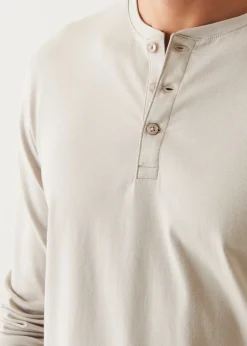 PATRICK ASSARAF Pima Cotton Stretch Henley|Men T-Shirts