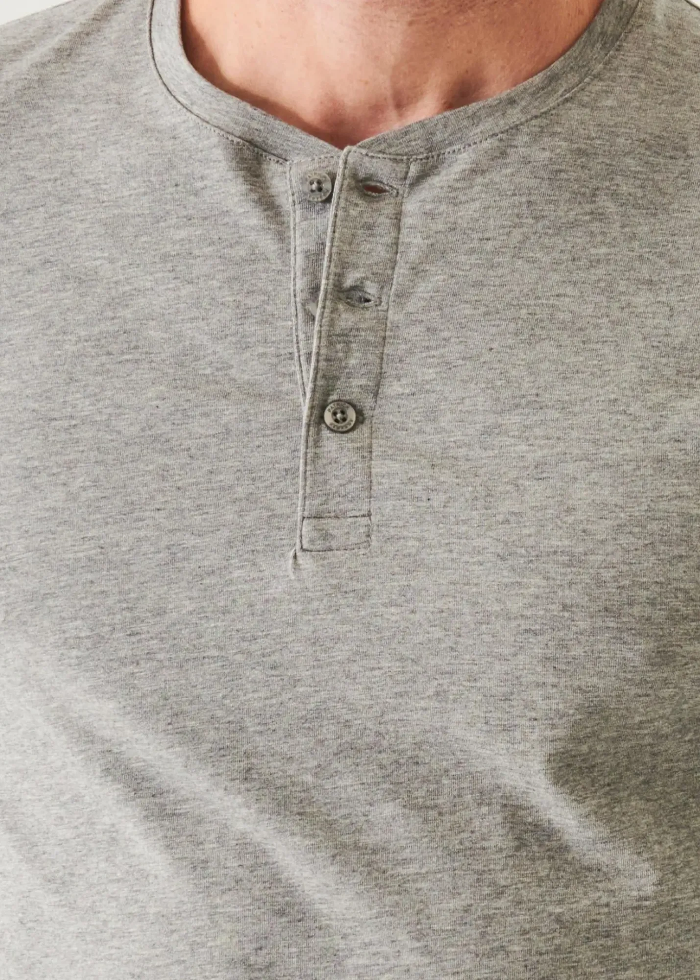 PATRICK ASSARAF Pima Cotton Stretch Henley|Men T-Shirts