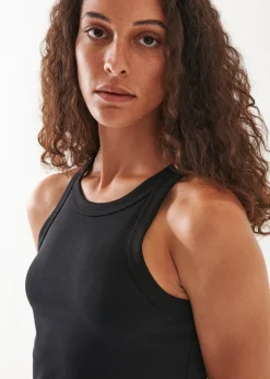 PATRICK ASSARAF Pima Cotton Stretch High Neck Tank|Women T-Shirts