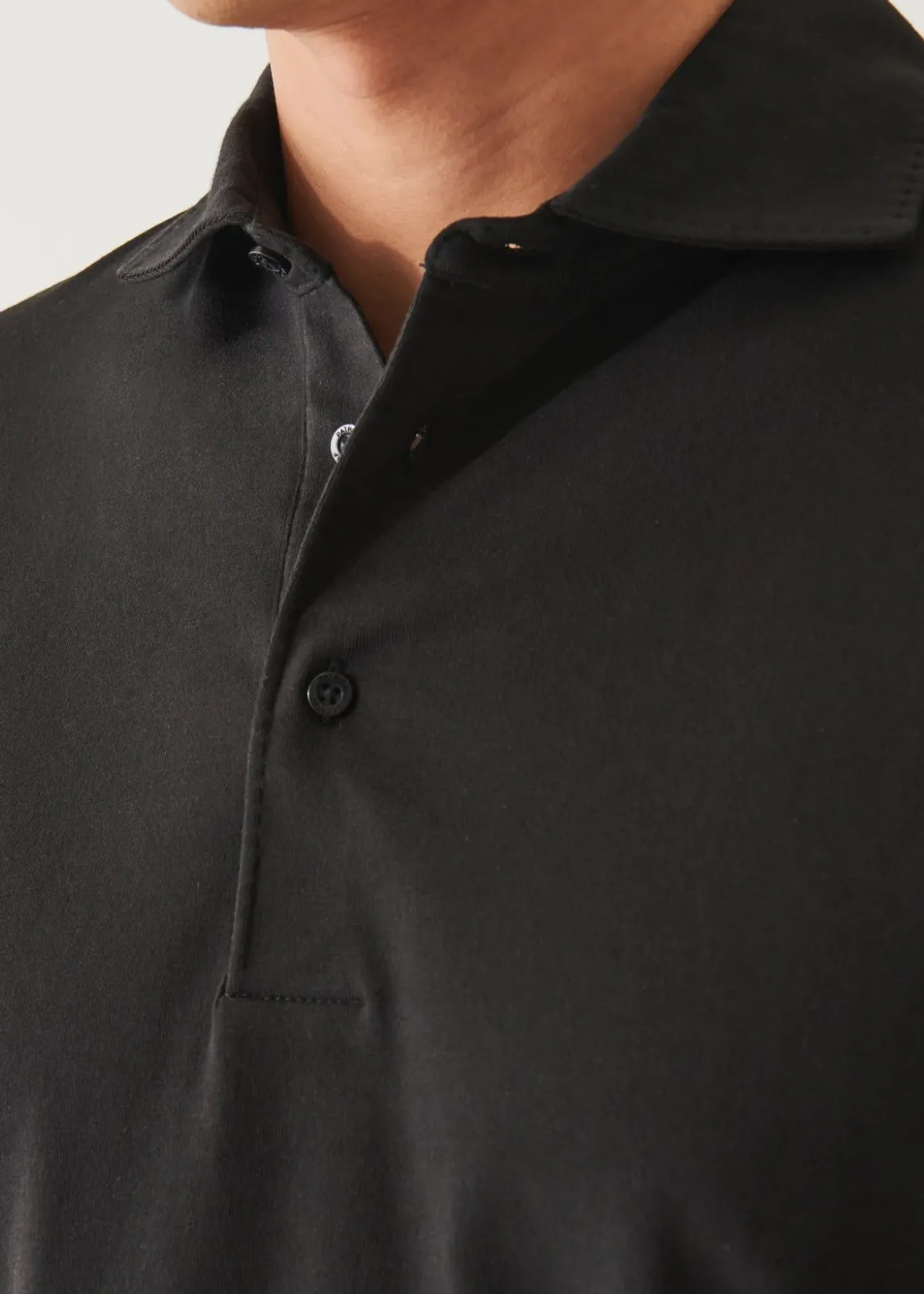 PATRICK ASSARAF Pima Cotton Stretch Long Sleeve Polo|Men Polos