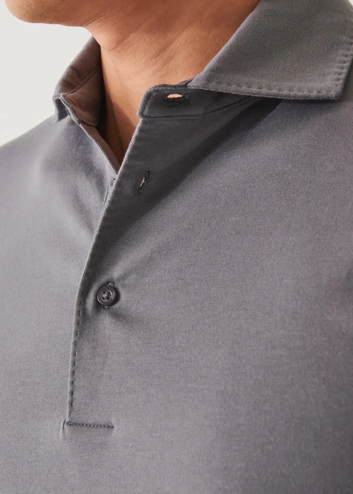 PATRICK ASSARAF Pima Cotton Stretch Long Sleeve Polo|Men Polos