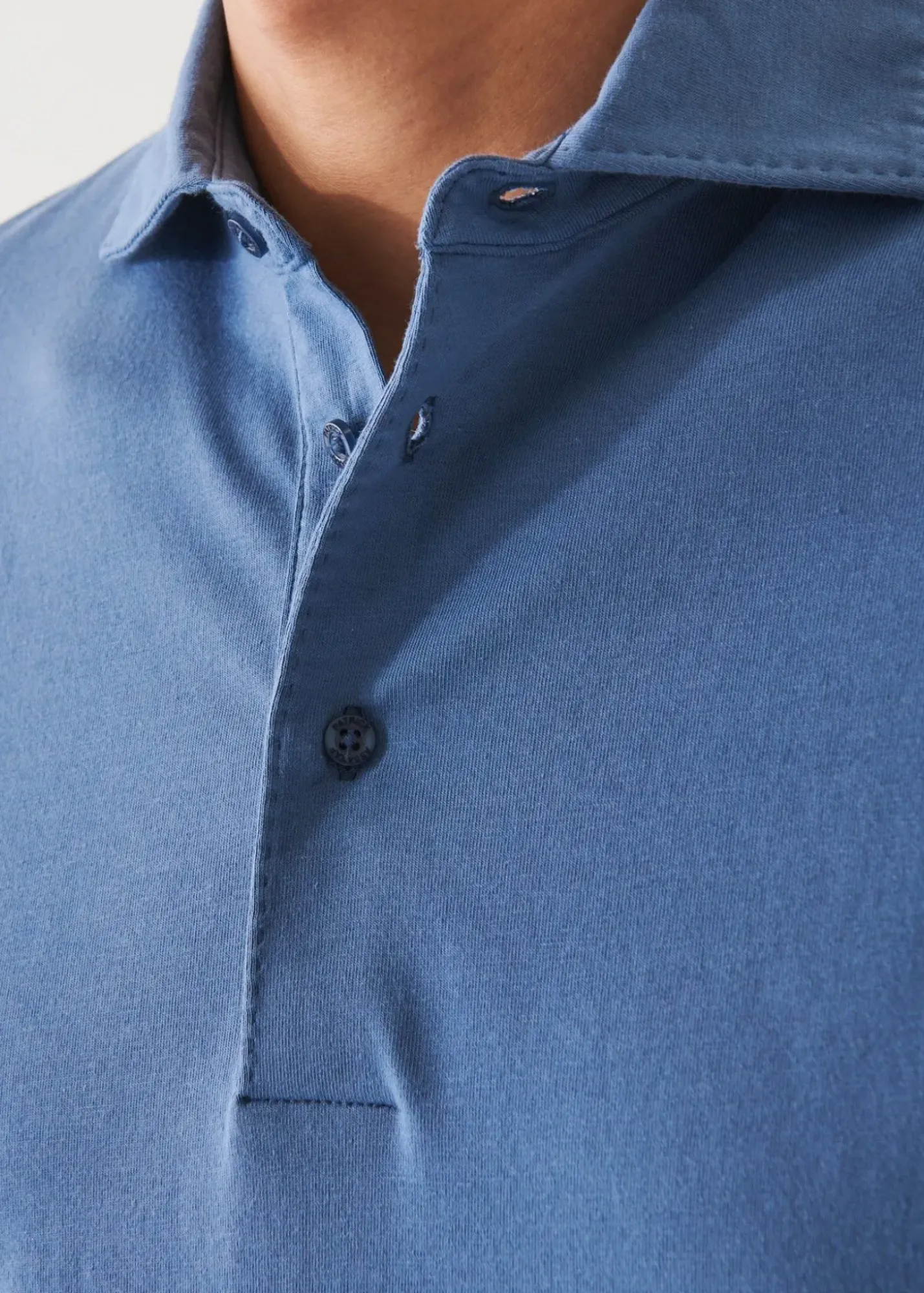 PATRICK ASSARAF Pima Cotton Stretch Long Sleeve Polo|Men Polos