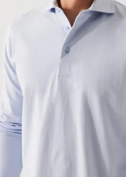 PATRICK ASSARAF Pima Cotton Stretch Long Sleeve Polo|Men Polos