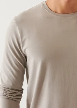 PATRICK ASSARAF Pima Cotton Stretch Long Sleeve T-Shirt|Men T-Shirts