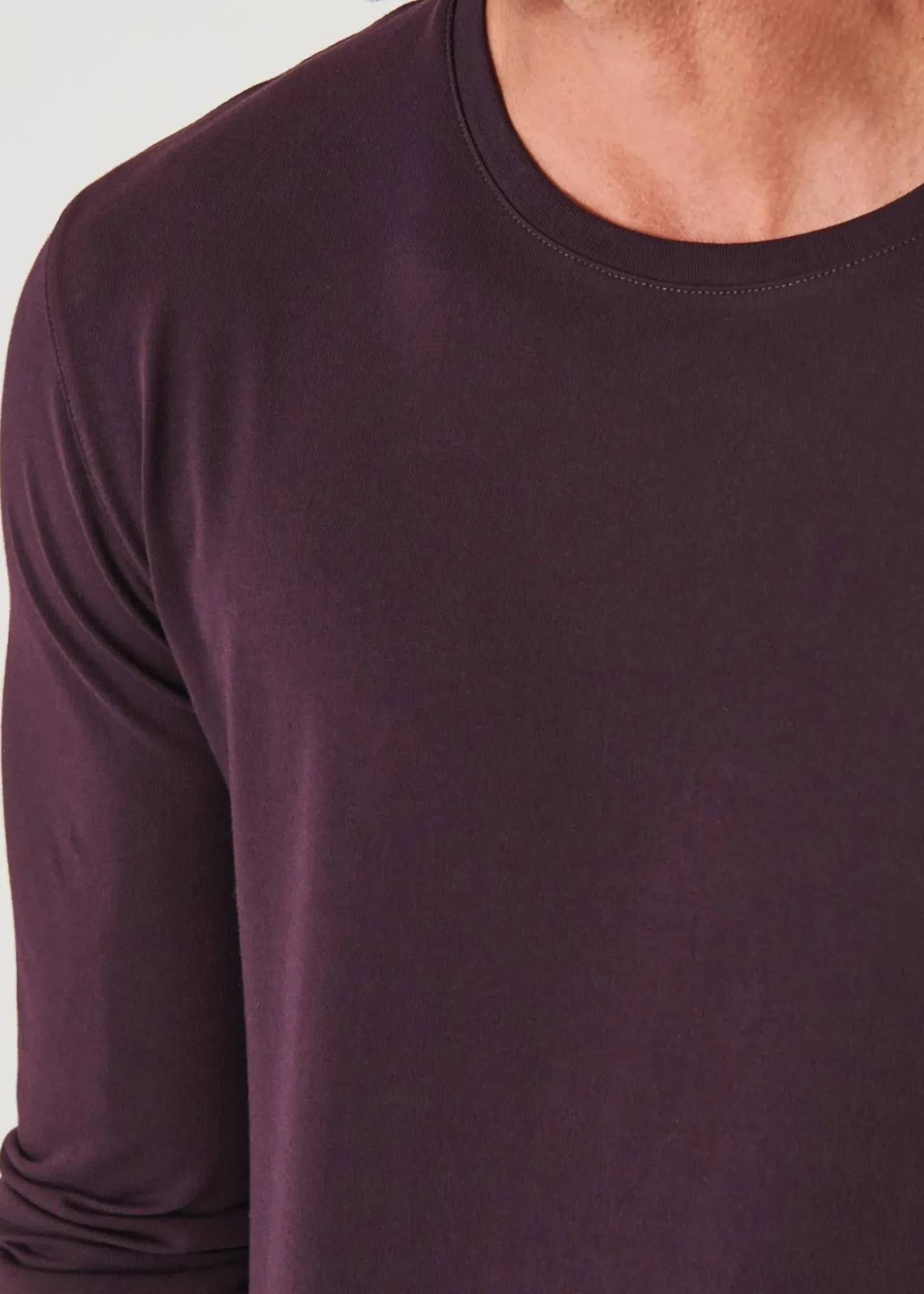 PATRICK ASSARAF Pima Cotton Stretch Long Sleeve T-Shirt|Men T-Shirts