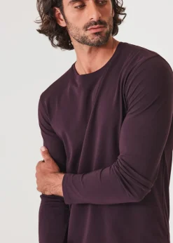PATRICK ASSARAF Pima Cotton Stretch Long Sleeve T-Shirt|Men T-Shirts