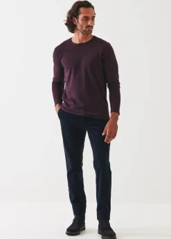 PATRICK ASSARAF Pima Cotton Stretch Long Sleeve T-Shirt|Men T-Shirts