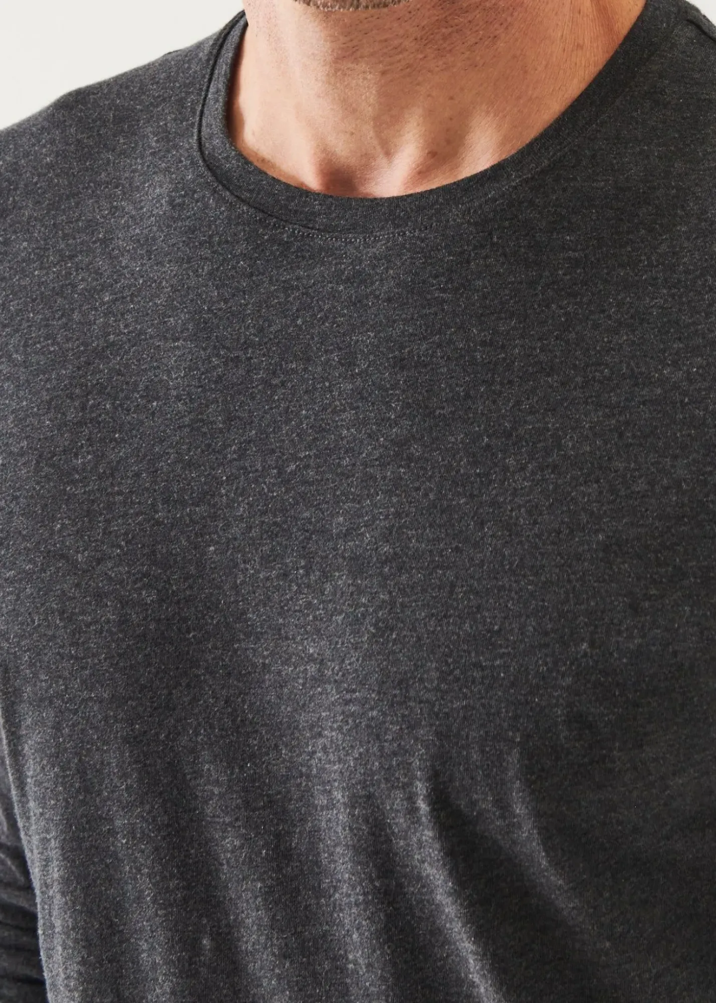 PATRICK ASSARAF Pima Cotton Stretch Long Sleeve T-Shirt|Men T-Shirts