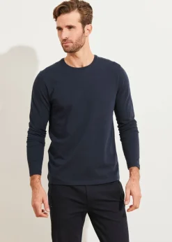 PATRICK ASSARAF Pima Cotton Stretch Long Sleeve T-Shirt|Men T-Shirts
