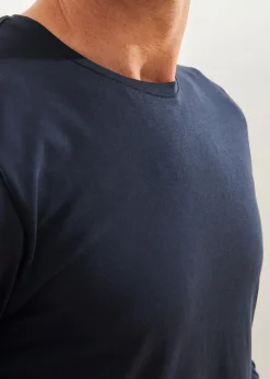 PATRICK ASSARAF Pima Cotton Stretch Long Sleeve T-Shirt|Men T-Shirts