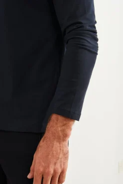 PATRICK ASSARAF Pima Cotton Stretch Long Sleeve T-Shirt|Men T-Shirts