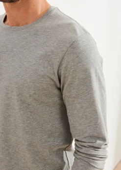 PATRICK ASSARAF Pima Cotton Stretch Long Sleeve T-Shirt|Men T-Shirts