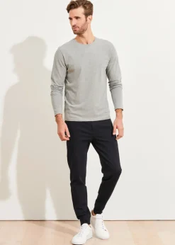 PATRICK ASSARAF Pima Cotton Stretch Long Sleeve T-Shirt|Men T-Shirts