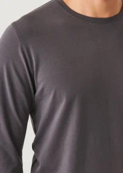 PATRICK ASSARAF Pima Cotton Stretch Long Sleeve T-Shirt|Men T-Shirts