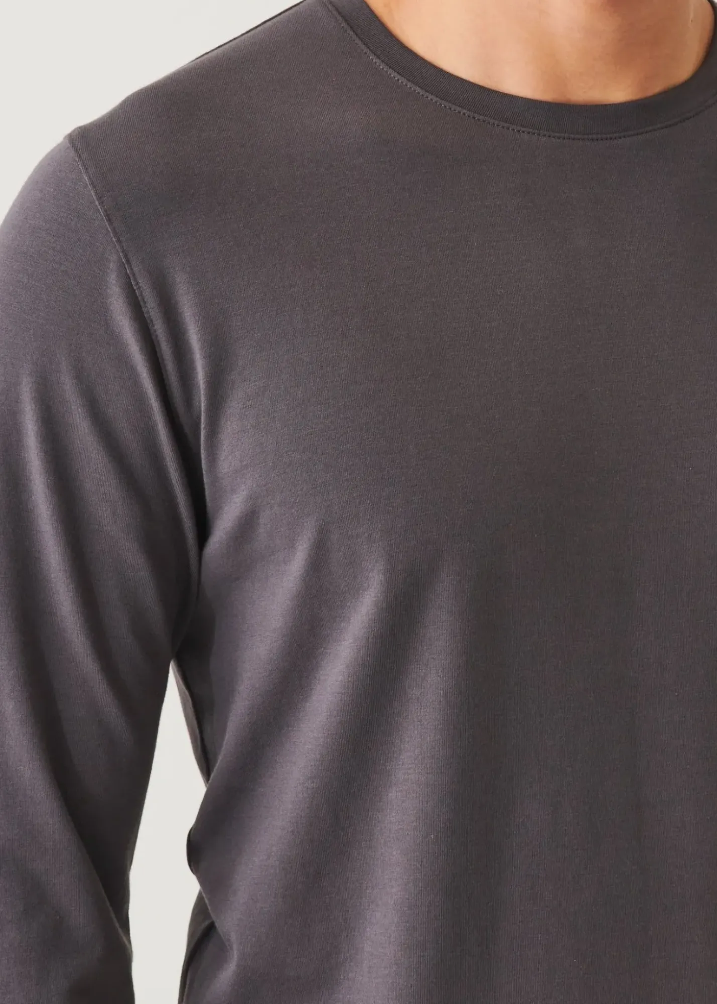 PATRICK ASSARAF Pima Cotton Stretch Long Sleeve T-Shirt|Men T-Shirts