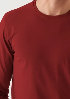 PATRICK ASSARAF Pima Cotton Stretch Long Sleeve T-Shirt|Men T-Shirts