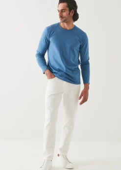 PATRICK ASSARAF Pima Cotton Stretch Long Sleeve T-Shirt|Men T-Shirts
