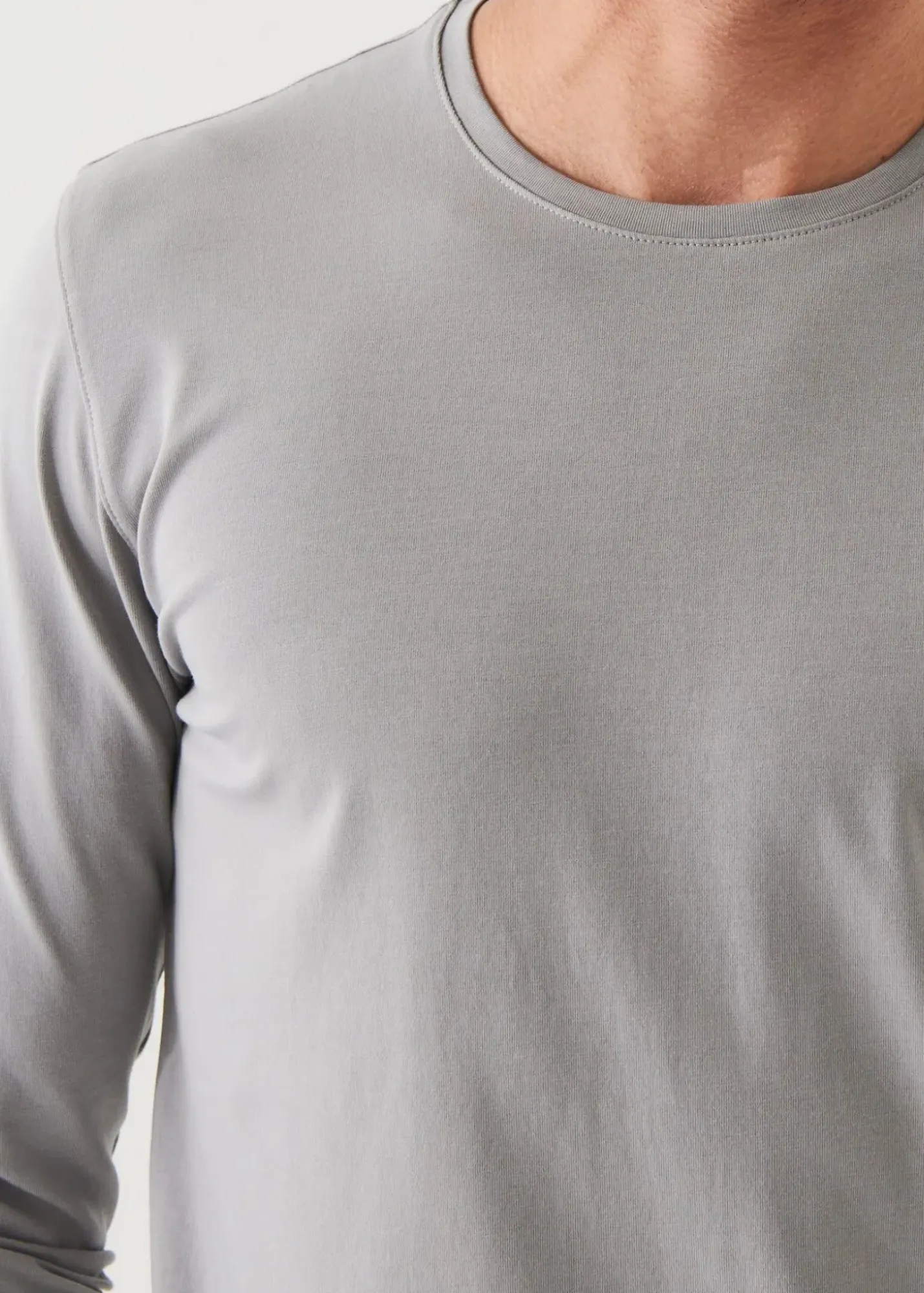 PATRICK ASSARAF Pima Cotton Stretch Long Sleeve T-Shirt|Men T-Shirts