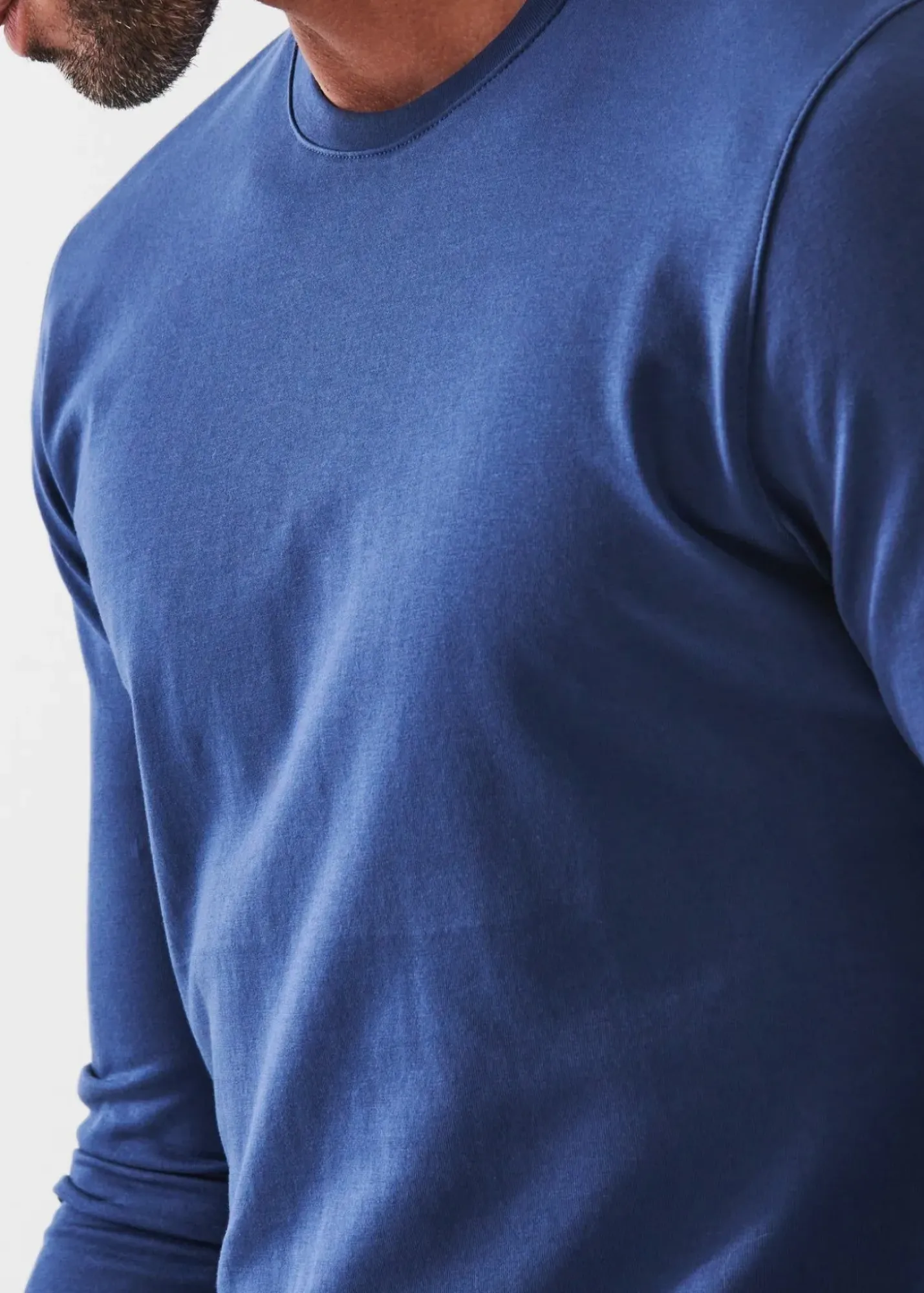 PATRICK ASSARAF Pima Cotton Stretch Long Sleeve T-Shirt|Men T-Shirts